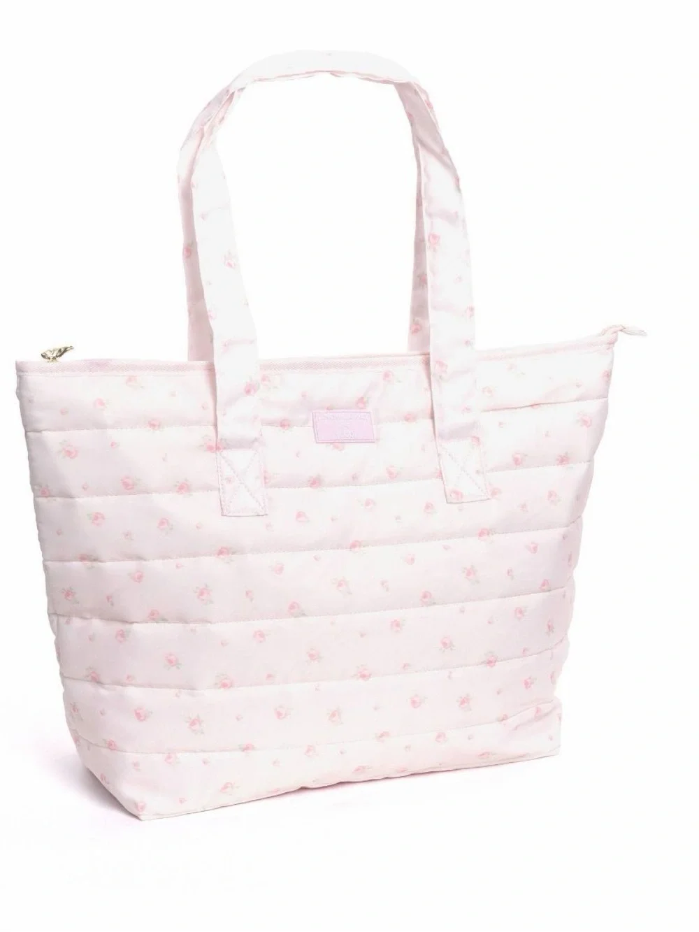 LoveShackFancy Quilted Light Pink Floral Tote
